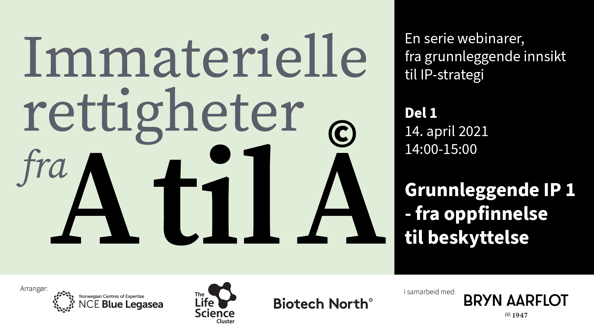 Immaterielle rettigheter fra A til Å - en serie webinarer